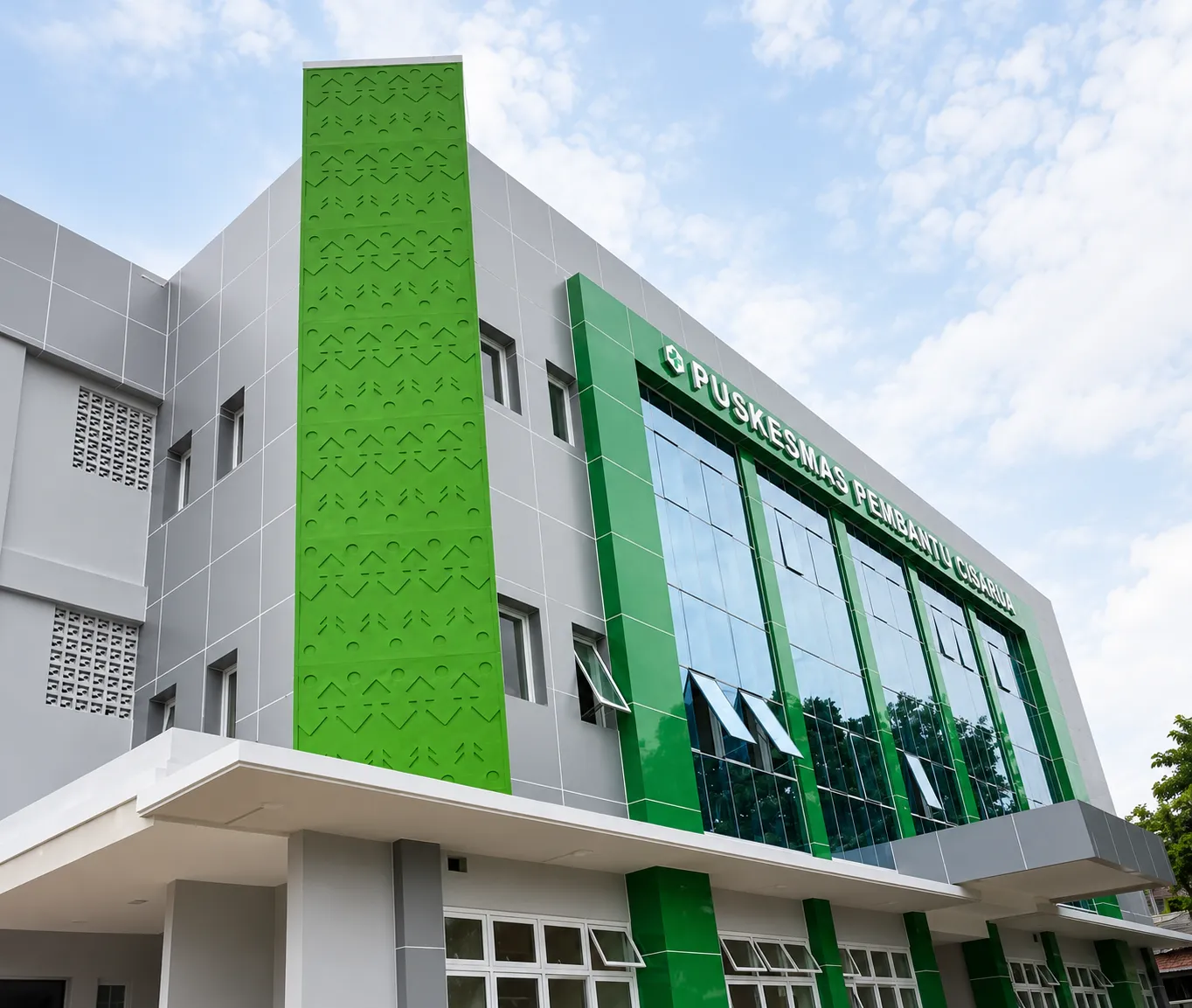 Portofolio fasad motif Betawi Puskesmas Gedongan