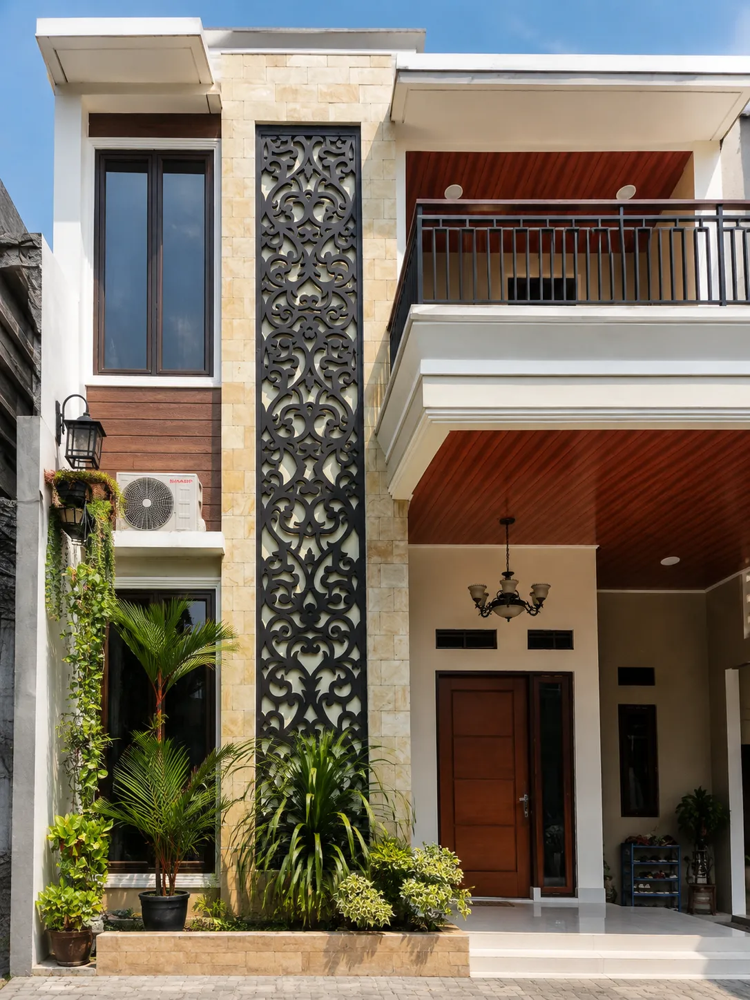 Portofolio krawangan fasad rumah motif klasik variasi kedua