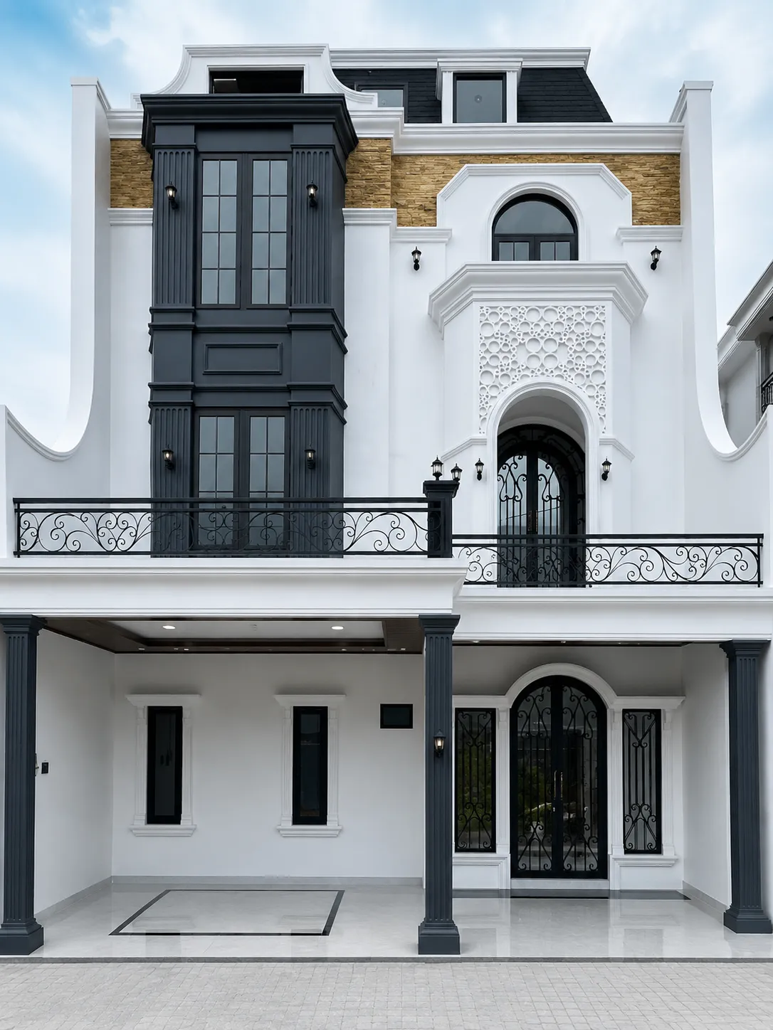 Portofolio krawangan fasad rumah motif klasik