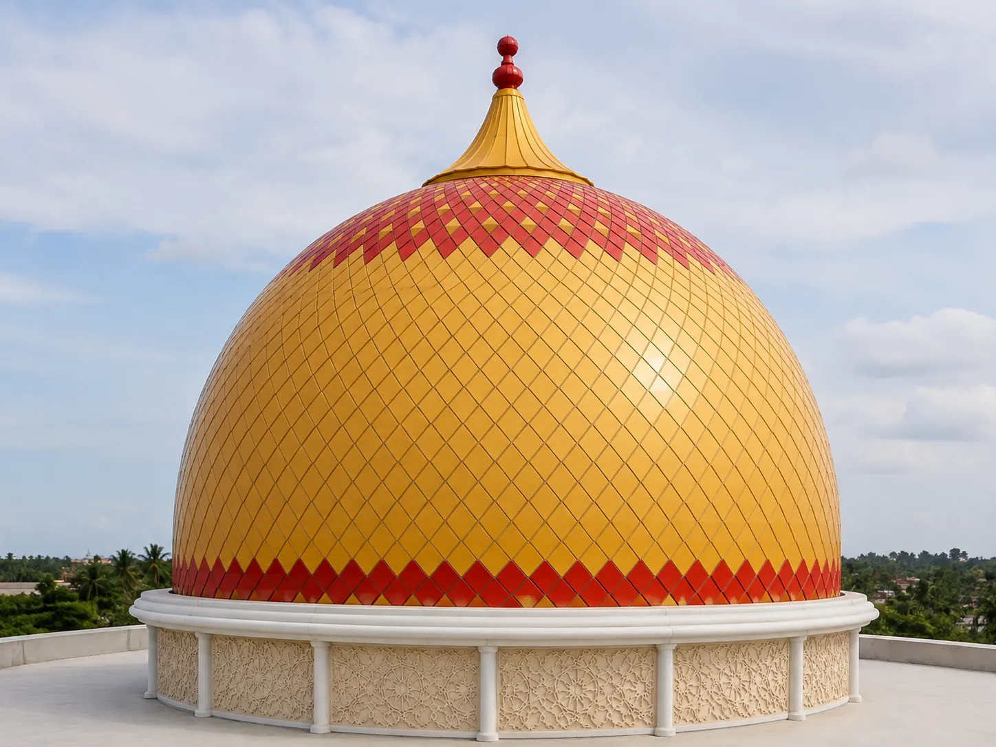 Portofolio kubah masjid warna hijau