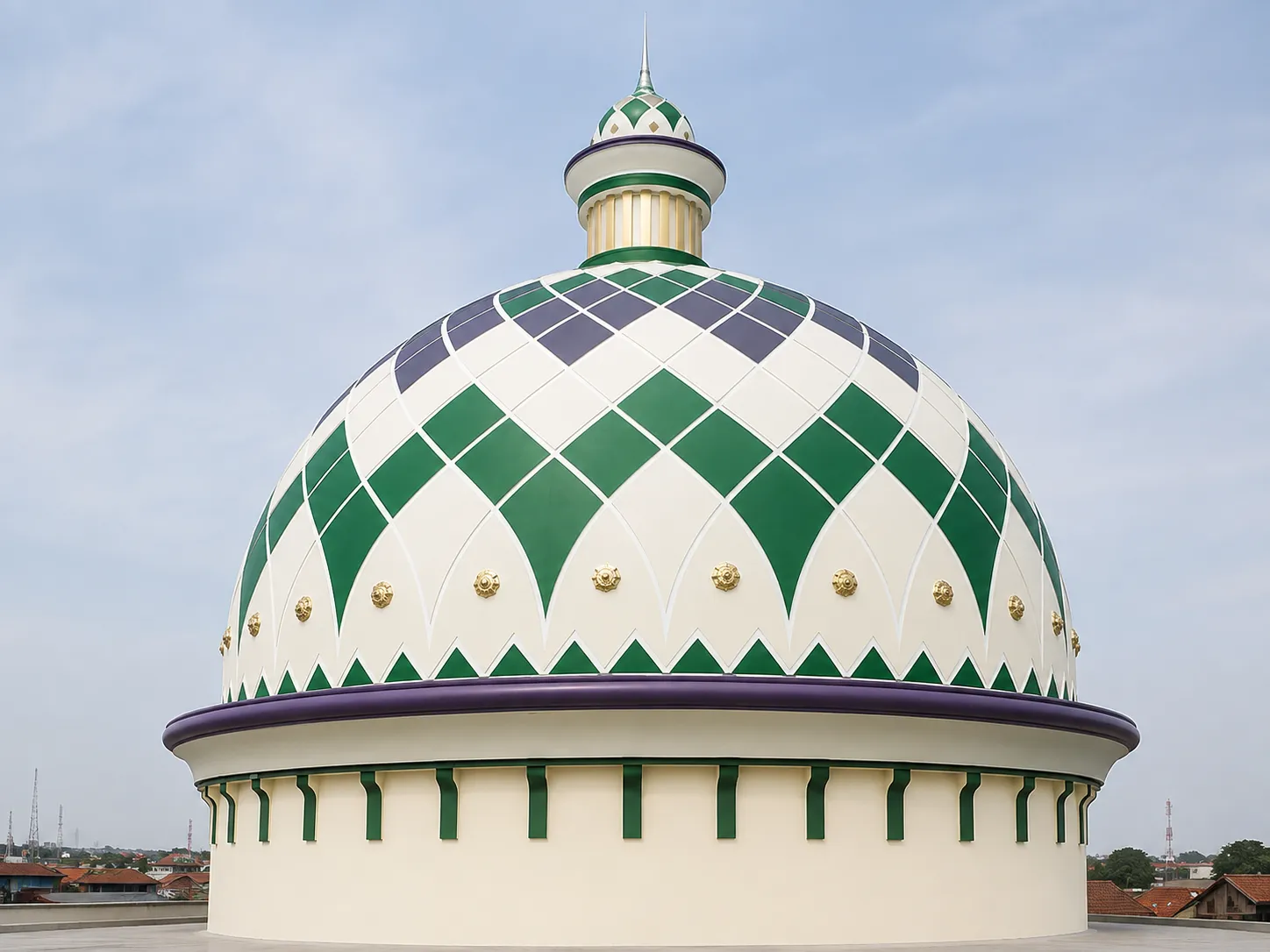 Portofolio kubah masjid warna emas