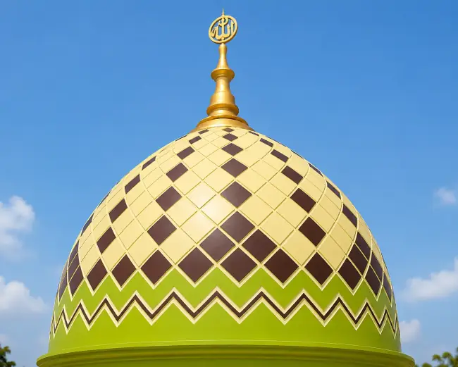 Panel kubah dan elemen fasad GRC masjid tahan cuaca